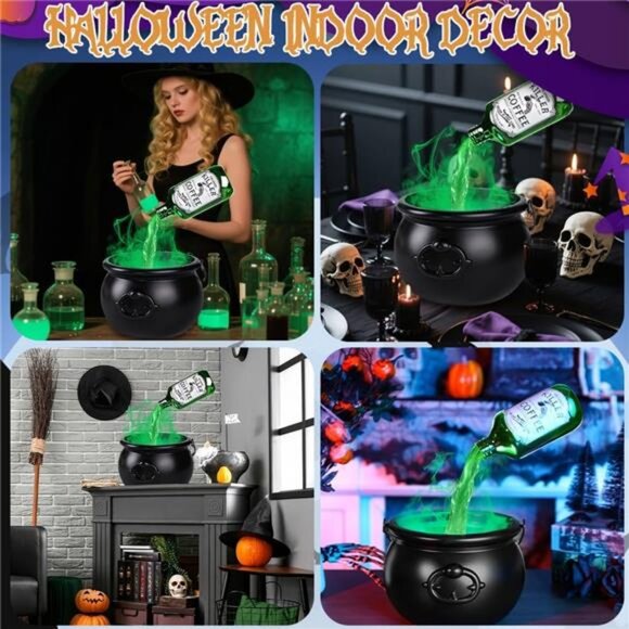 Halloween Decorations Indoor, Magic Floating Potion Bottles with Mist Maker - Picture 3 of 7